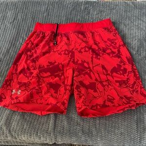 Under Armour Speedpocket Heathear Fitted Shorts Size XL